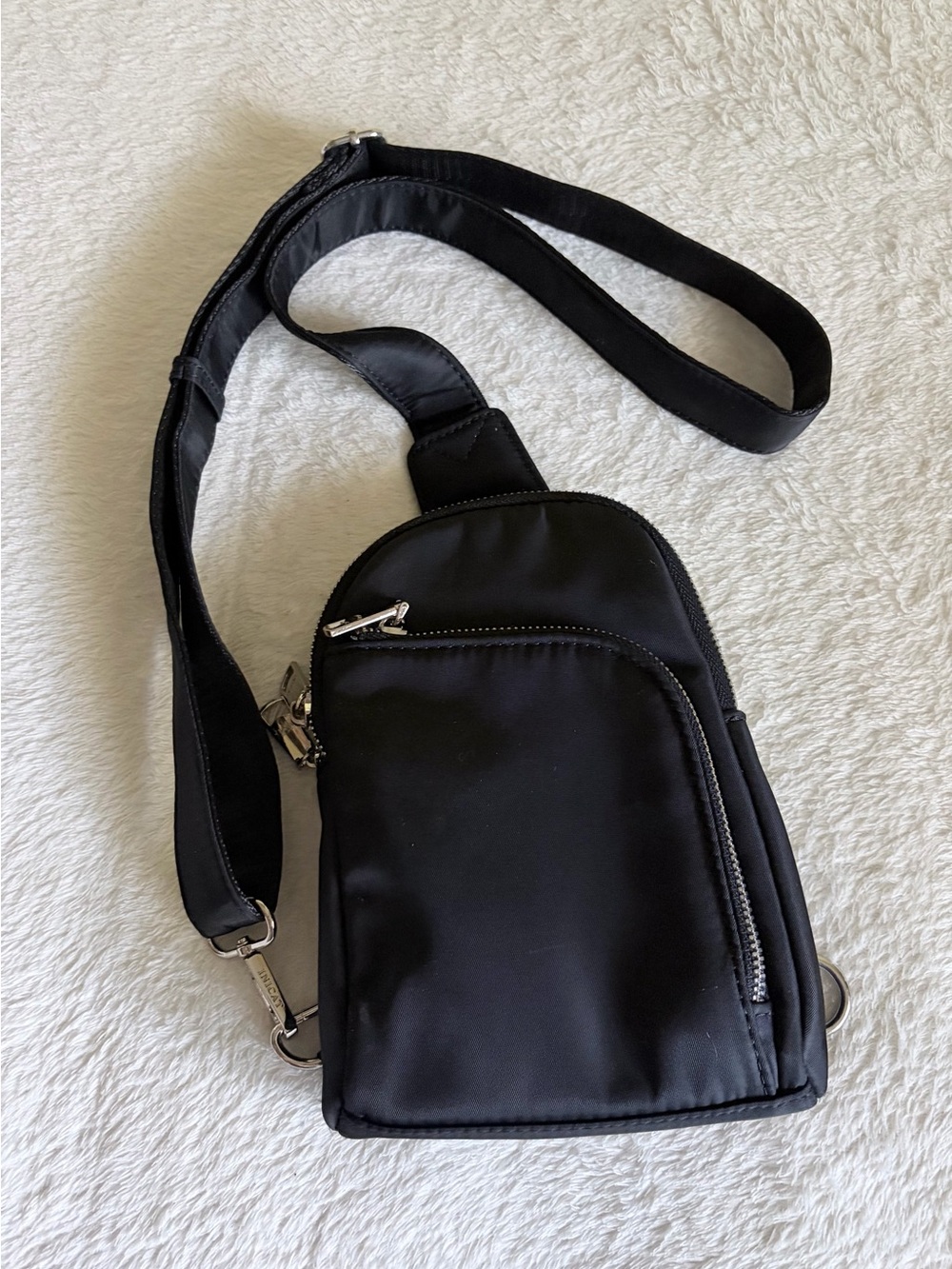 INICAT Nylon Women’s Black Crossbody Sling Bag - Minimal Everyday Carry